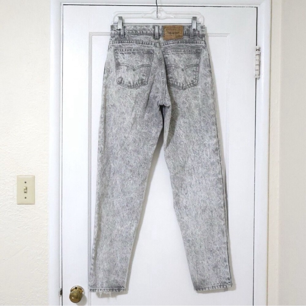 Vintage Levi's 550 Gray Acid Wash Relaxed Tapered Jeans 30x32 NO ZIPPER